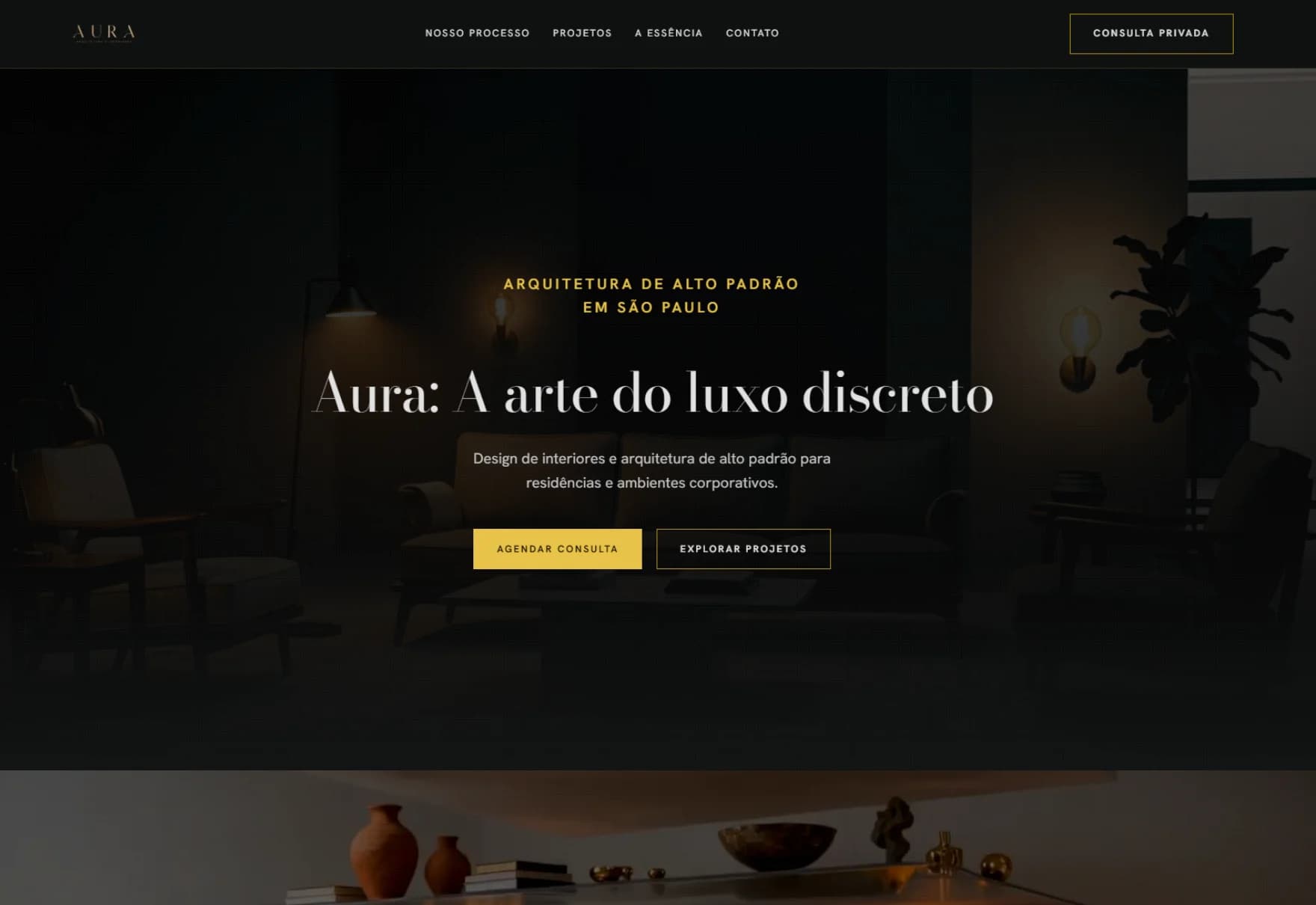 Landing page: Studio Aura Arquitetura