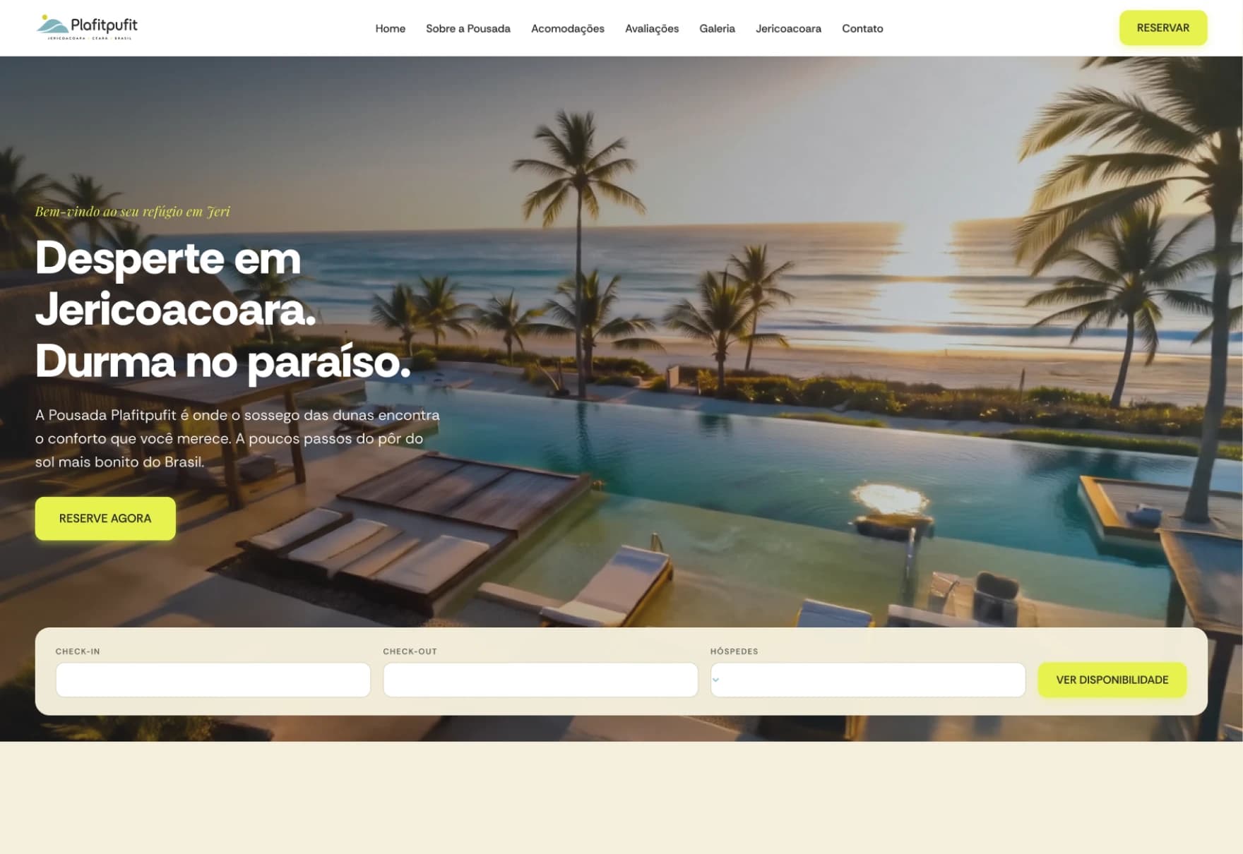 Site institucional: Pousada Plafitpufit