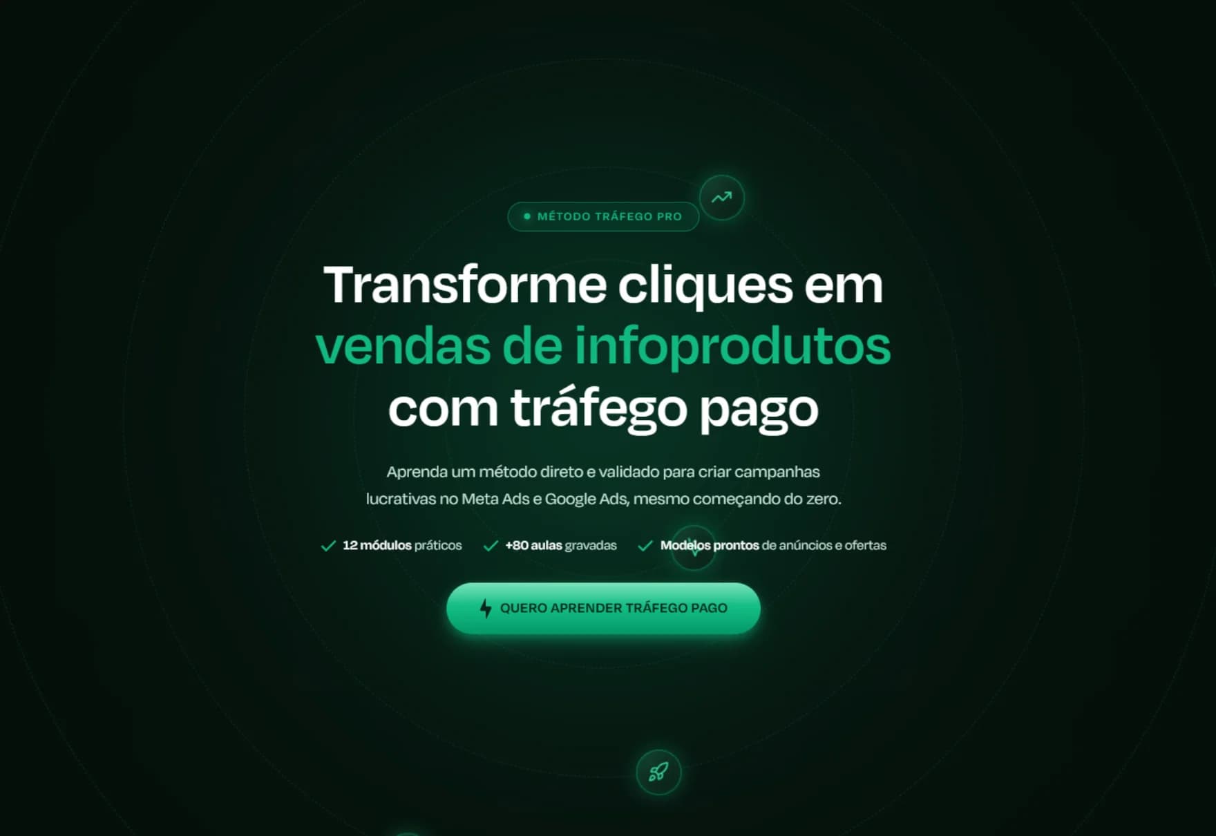 Landing page: Método Tráfego Pro